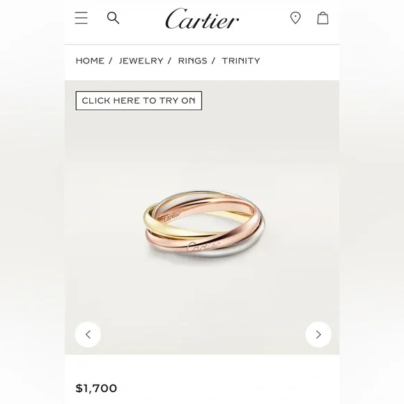 Cartier Trinity Ring Small Model, 52- US 6 - Picture 2 of 4